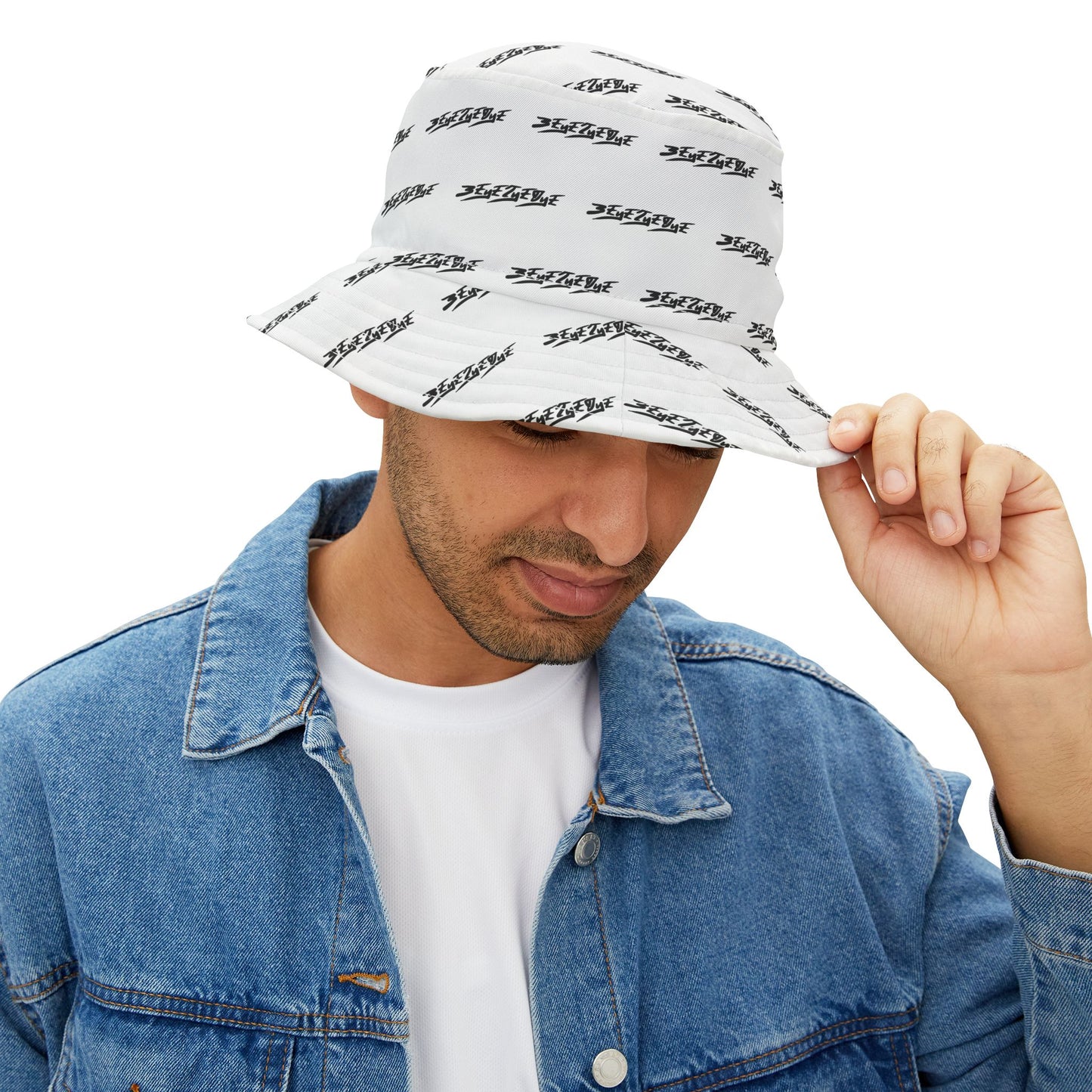 3EyeTyeDye AOP Bucket Hat (White)