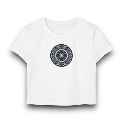 Women's "MAYA" Cymatic Print Baby Tee