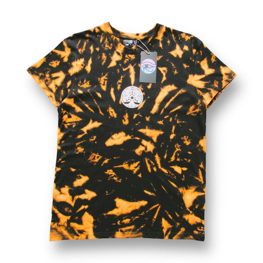 Embroidered Crumple Bleach Tie Dye T Shirt (Trinity)