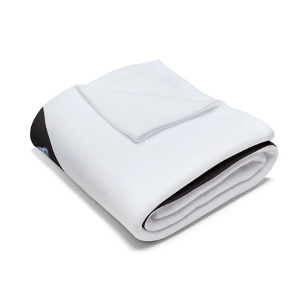 MAYA Cymatic Prt Arctic Fleece Blanket (White)