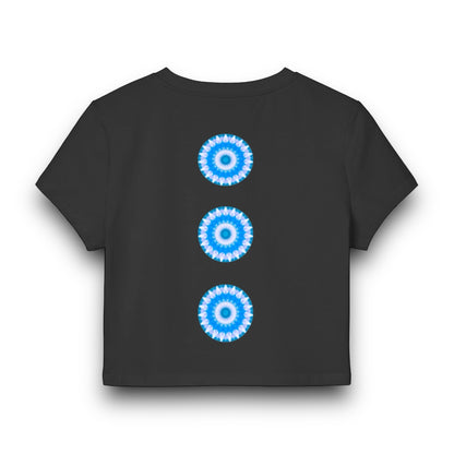 Women's "E-VEIL EYE" Cymatic Print Baby Tee