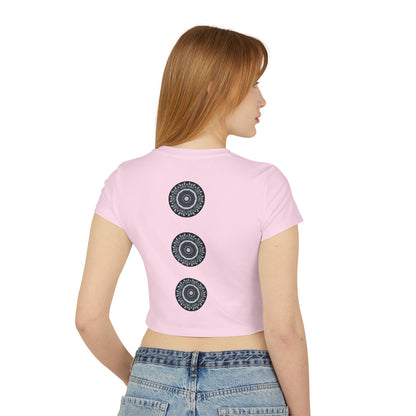 Women's "MAYA" Cymatic Print Baby Tee