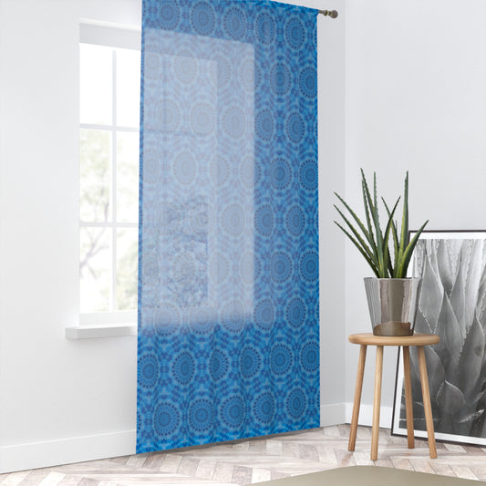 "AVIAN" Cymatic Print Window Curtain - Vibrant Design for Home Decor