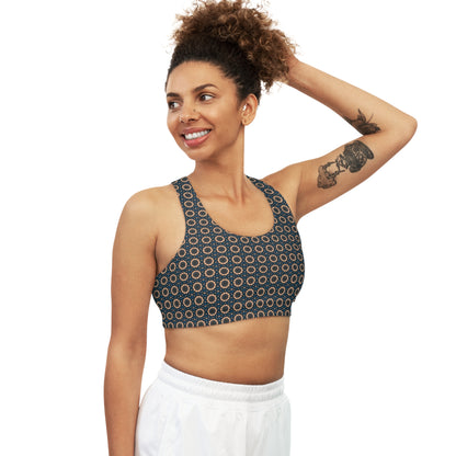 Women's Cymatic AOP Seamless Sports Bra (BLKSUN)