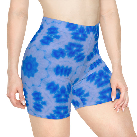 Women's Cymatic AOP Biker Shorts (BLU3DR3AM)