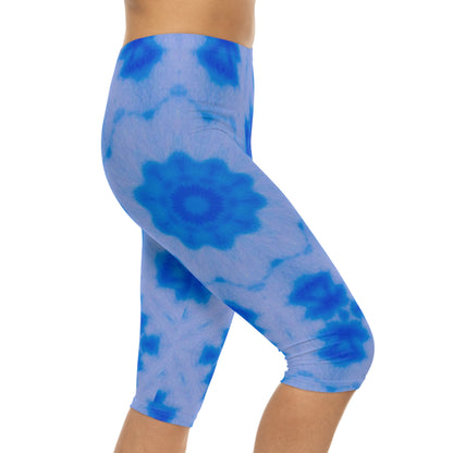 Women's "BLU3DR3AM" Capri Leggings