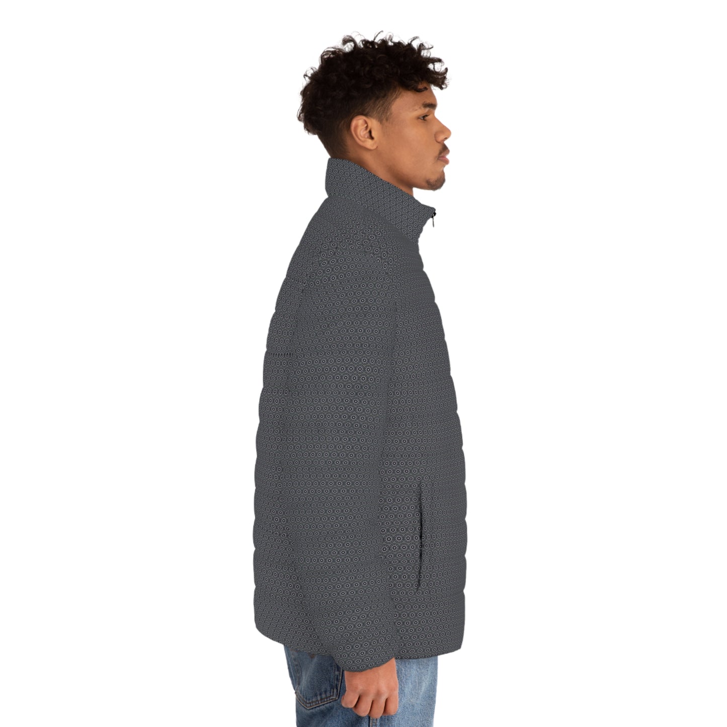 Men's MAYA AOP Puffer Jacket (Dark Grey)