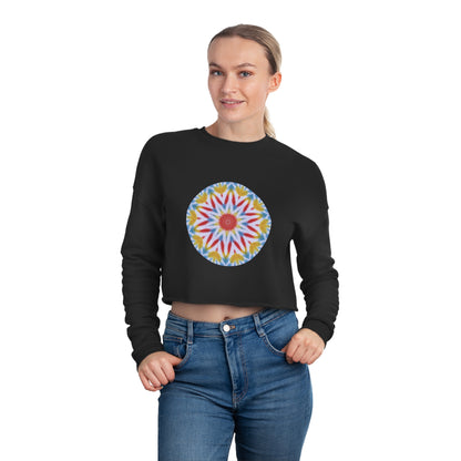Women's Cymatic Prt Cropped Sweatshirt [CRISTOS]