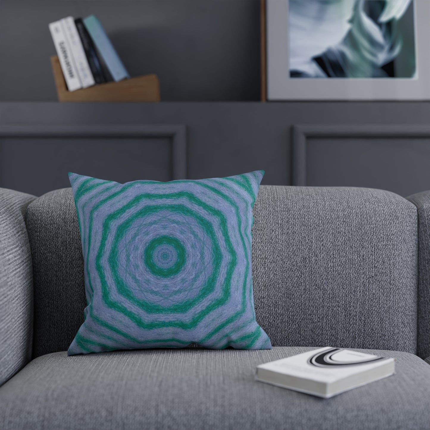 GR33N3RY Cymatic Print Cushion