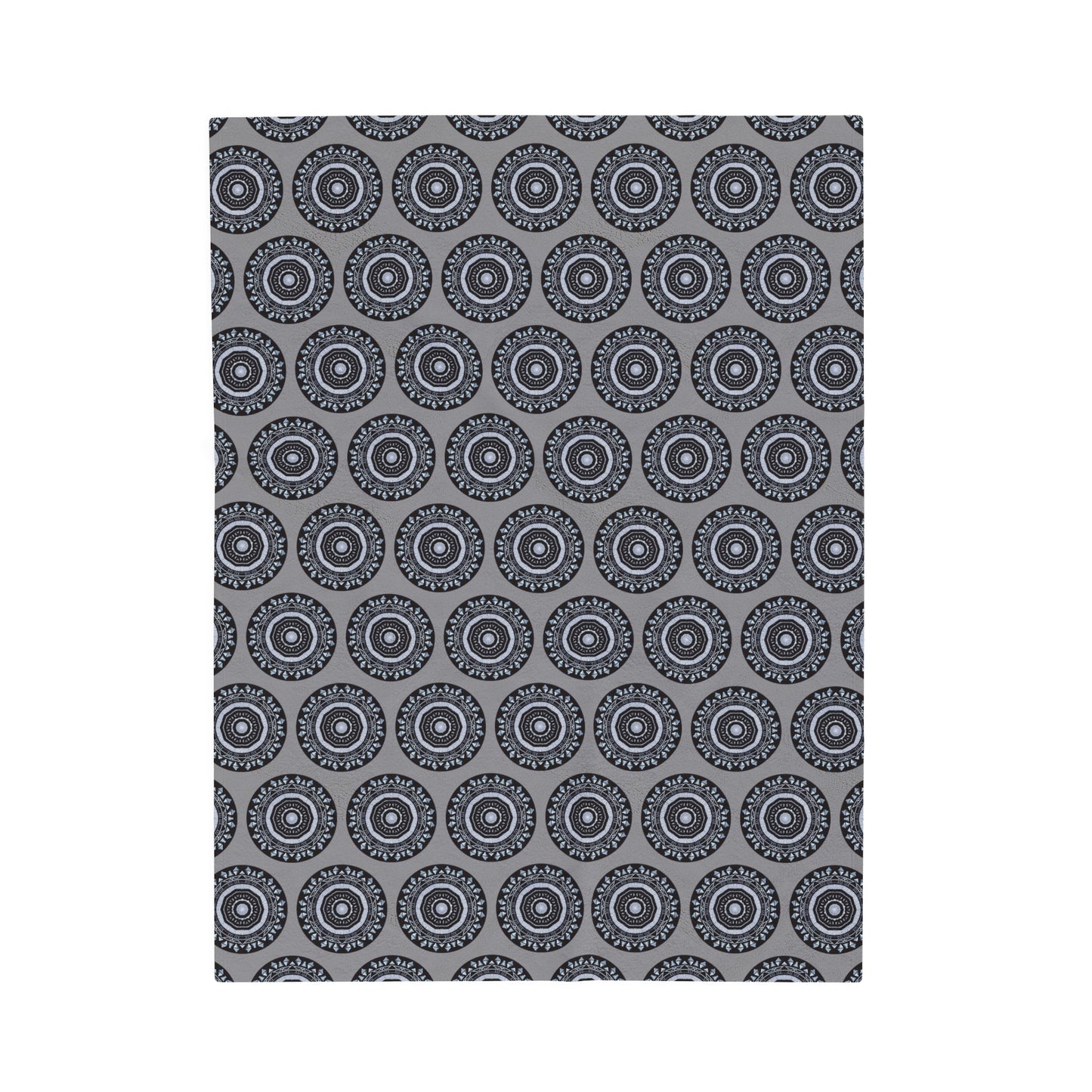 MAYA Cymatic AOP Velveteen Plush Blanket (Grey)