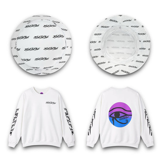 Men’s 3ETD Logo Print Crewneck Set (White)