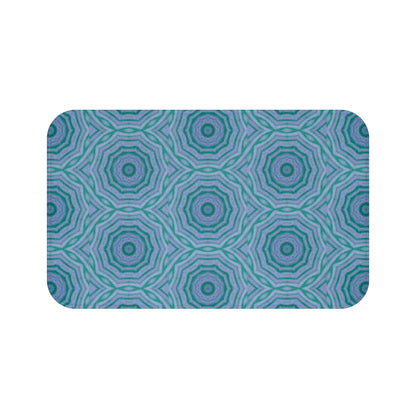 "GR33N3RY" Cymatic Print Bath Mat
