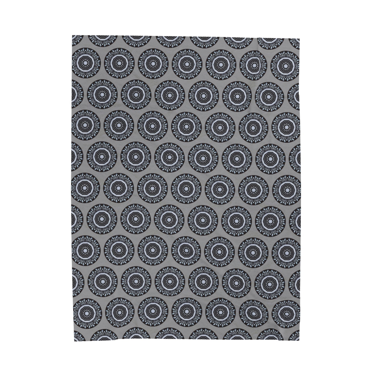 MAYA Cymatic AOP Velveteen Plush Blanket (Grey)