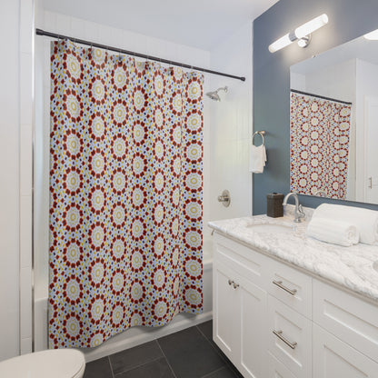 "MOSAIC" Cymatic Print Shower Curtains