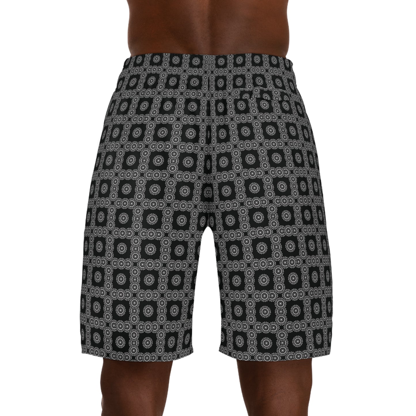 Men's Noir "MAYA" Check Jogger Shorts (AOP)