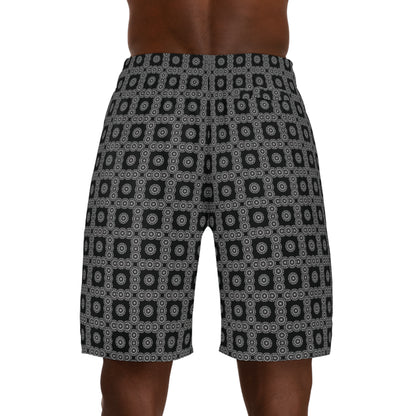 Men's Noir "MAYA" Check Jogger Shorts (AOP)