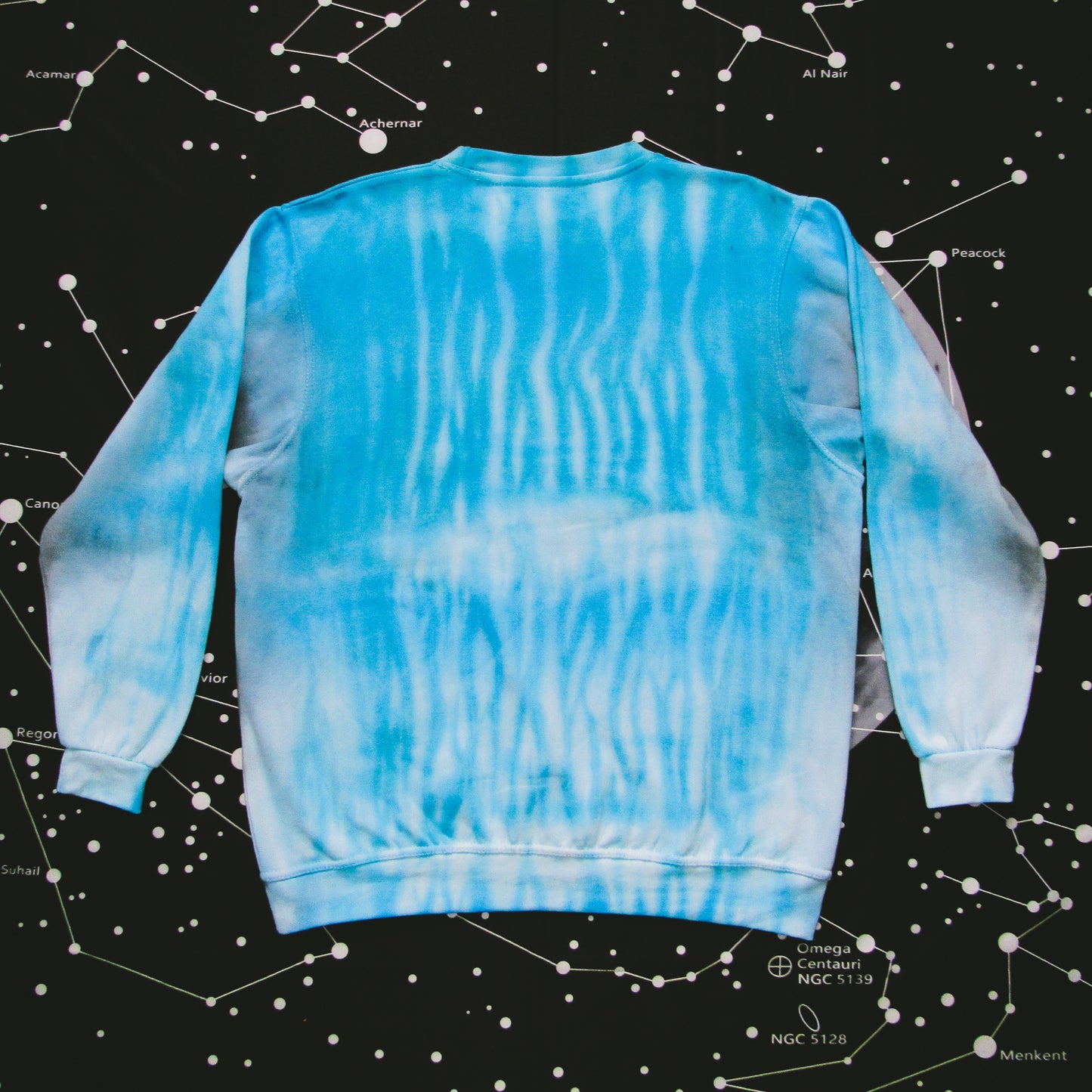 Aquamarine & Grey Shibori Tie Dye Sweatshirt