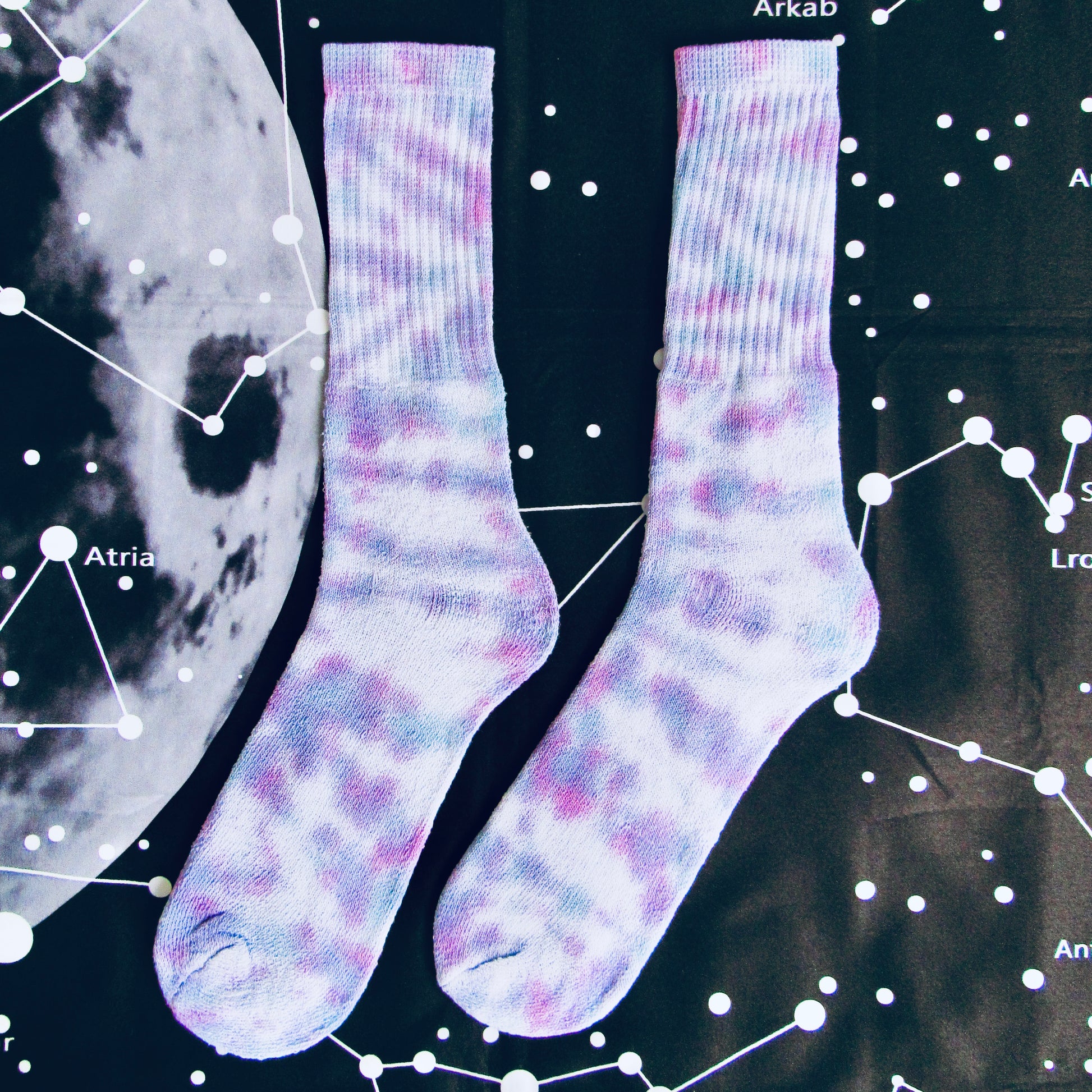Purple Navy, Lavender, Violet & Lake Crumple Tie Dye Socks – 3EyeTyeDye