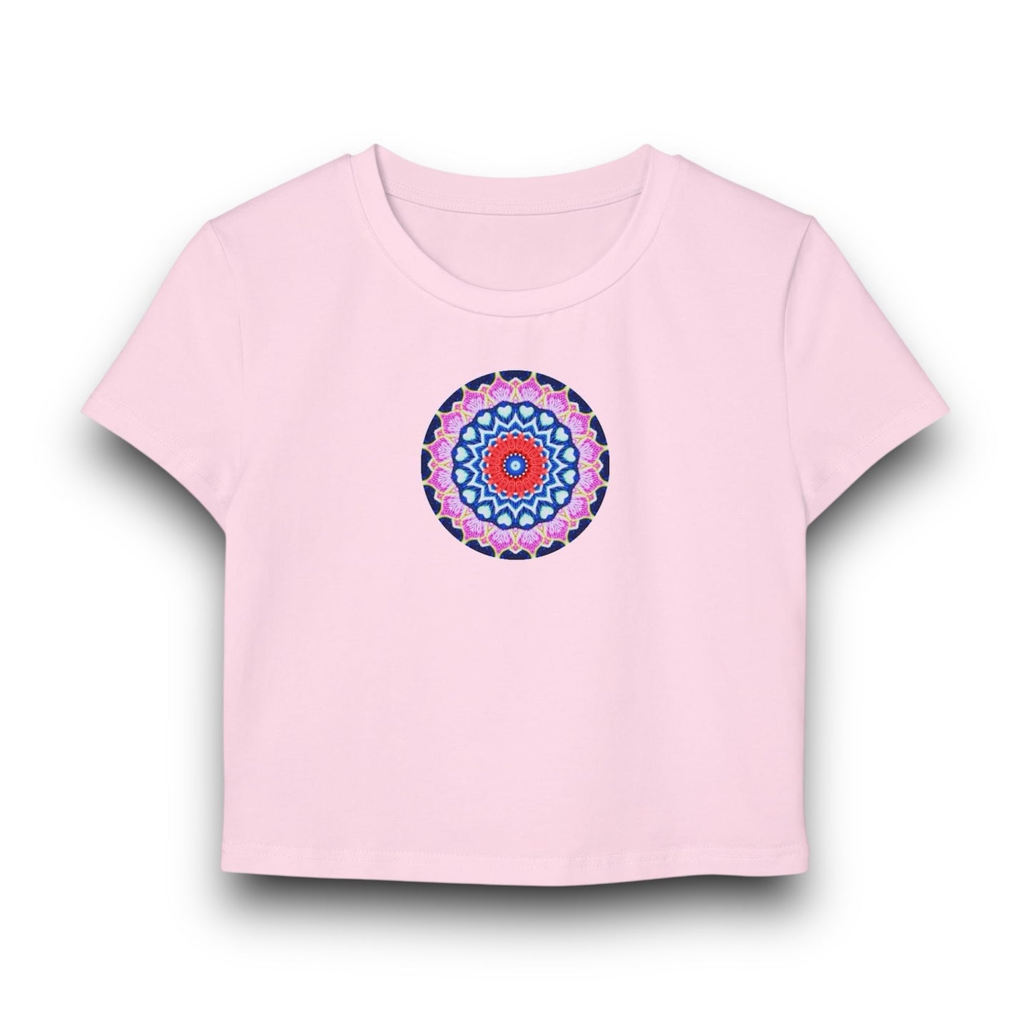 Women's "DECA" Cymatic Print Baby Tee