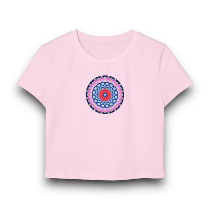 Women's "DECA" Cymatic Print Baby Tee