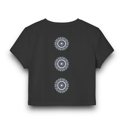 Women's "MAYA" Cymatic Print Baby Tee