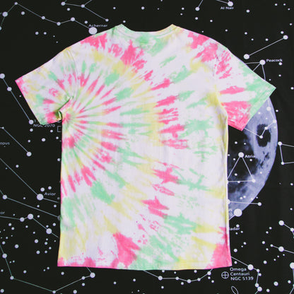 Red, Yellow & Green Sunrise Oversized Tie Dye T Shirt