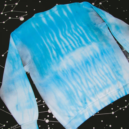 Aquamarine & Grey Shibori Tie Dye Sweatshirt