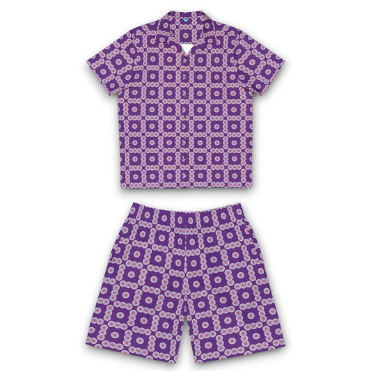 Men’s “DECA” Cymatic Check Aop Summer Set