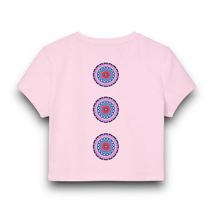 Women's "DECA" Cymatic Print Baby Tee