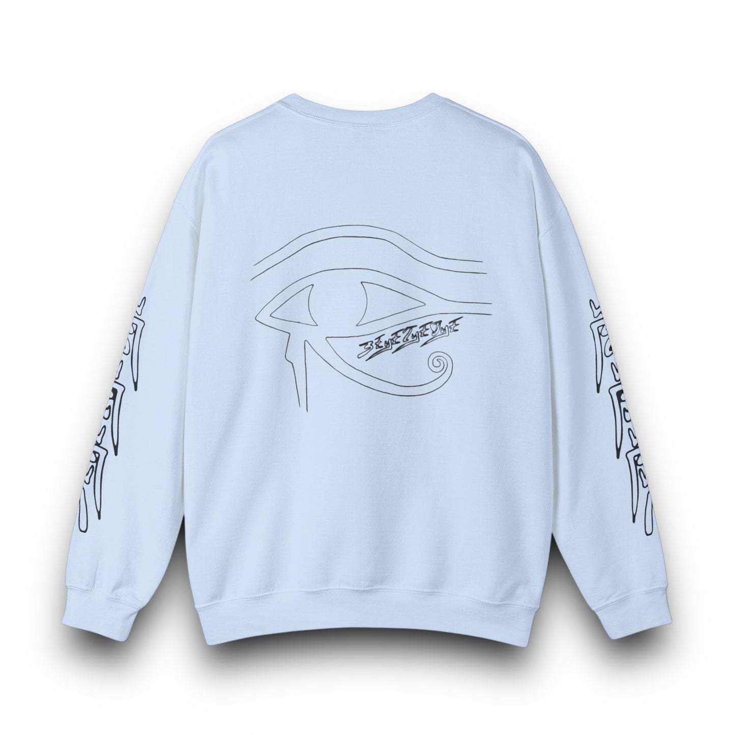 Unisex 3ETD Blk Outline Print Crewneck