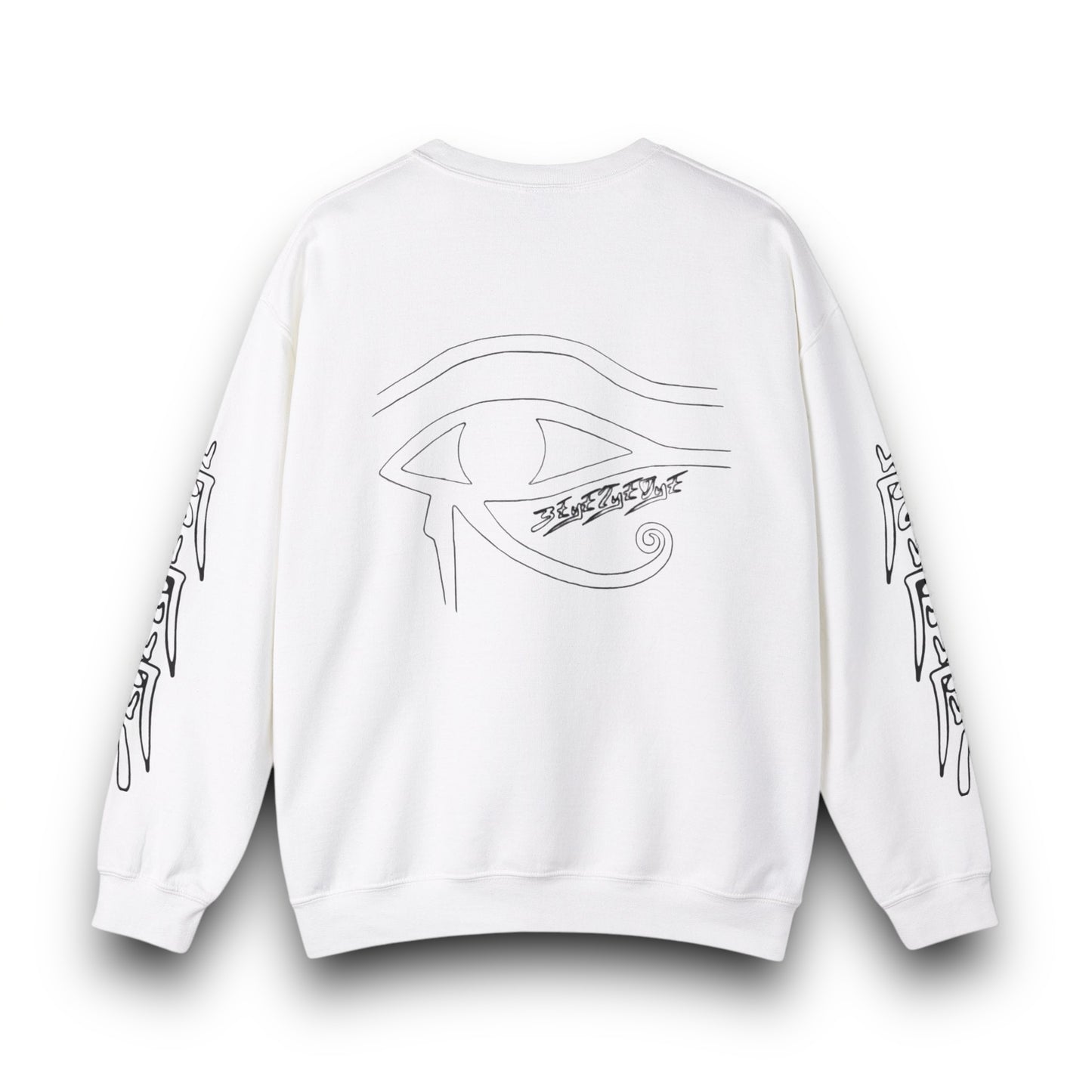 Unisex 3ETD Blk Outline Print Crewneck