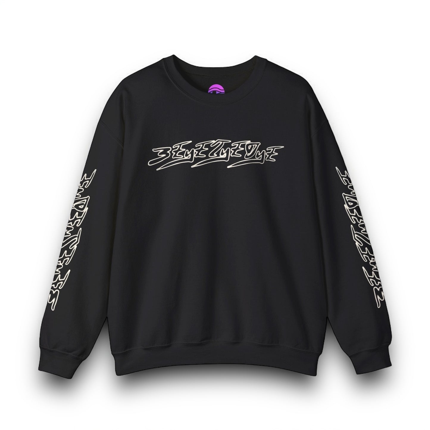 Men's 3ETD Wht Cymatic Print Crewneck (STMPUNK)