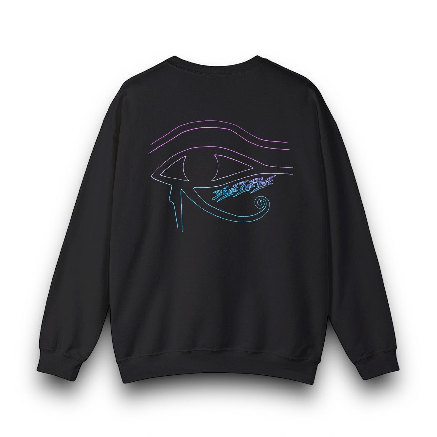 Unisex 3EyeTyeDye Neon Outline Print Crewneck