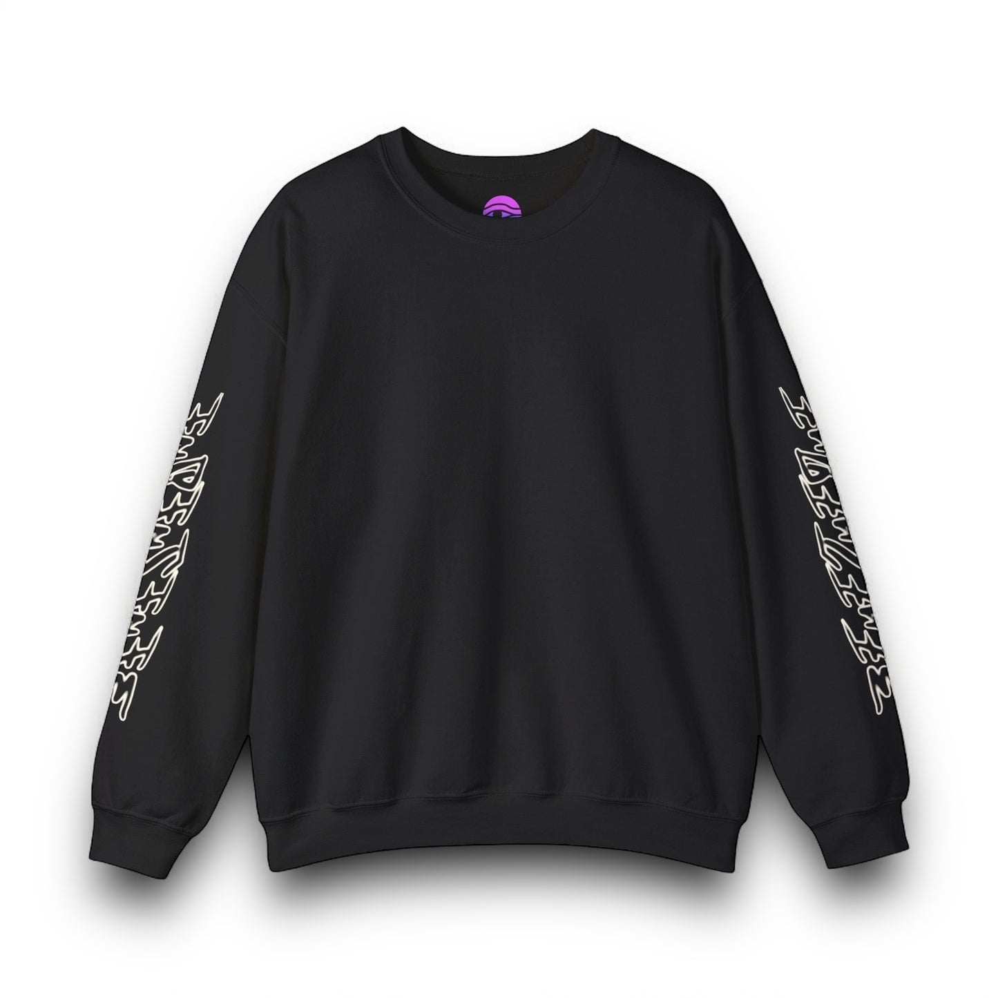 Women's 3ETD Wht Outline Print Crewneck Sweatshirt