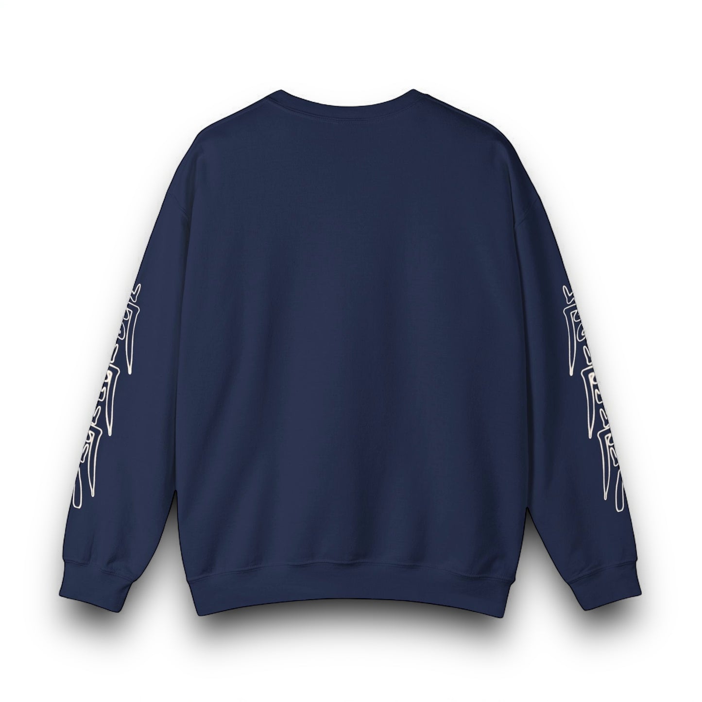 Men's 3ETD Wht Outline Print Crewneck