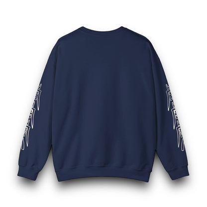 Men's 3ETD Wht Outline Print Crewneck