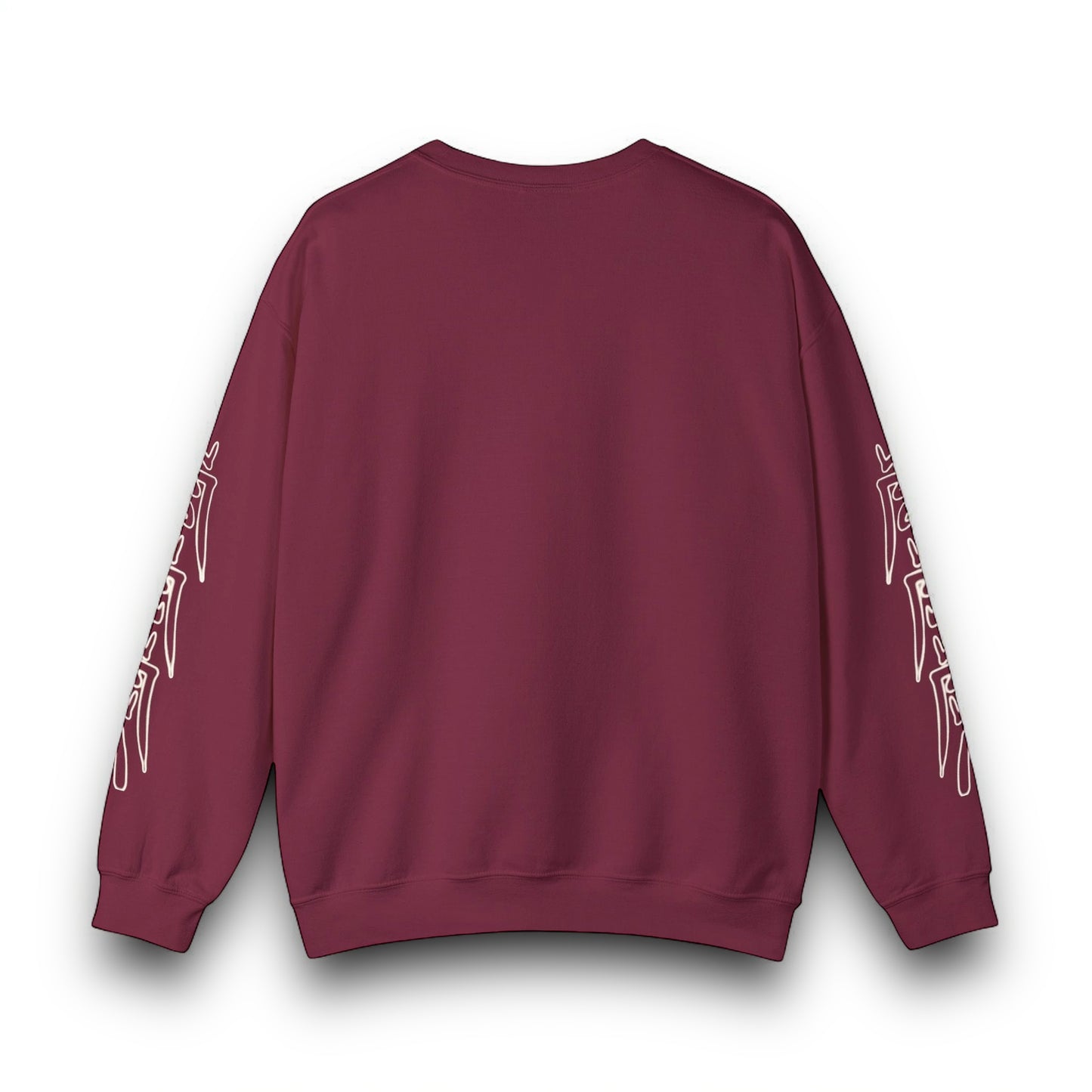 Men's 3ETD Wht Outline Print Crewneck