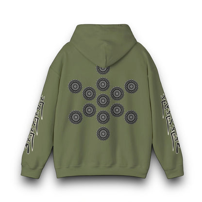 Men's 3ETD Noir "TRIBAL" Cymatic Print Hoodie