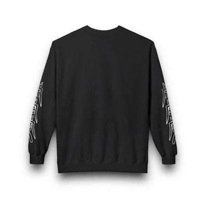 Men's 3ETD Wht Outline Logo Softstyle Flecce Crewneck