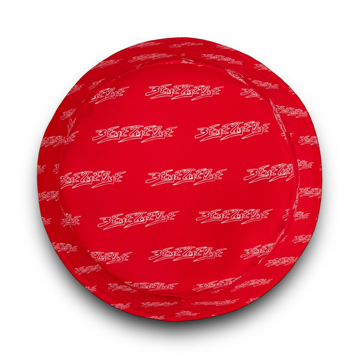 3ETD Wht Outline AOP Bucket Hat (Red)