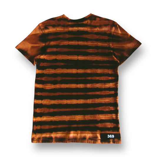 Embroidered Striped Bleach Tie Dye T Shirt (369)