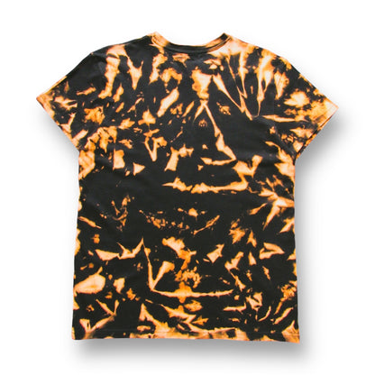 Embroidered Crumple Bleach Tie Dye T Shirt (Ouroboros)