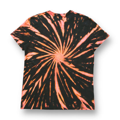 Embroidered Gradient Spiral Bleach Tie Dye T Shirt (Yin&Yang)