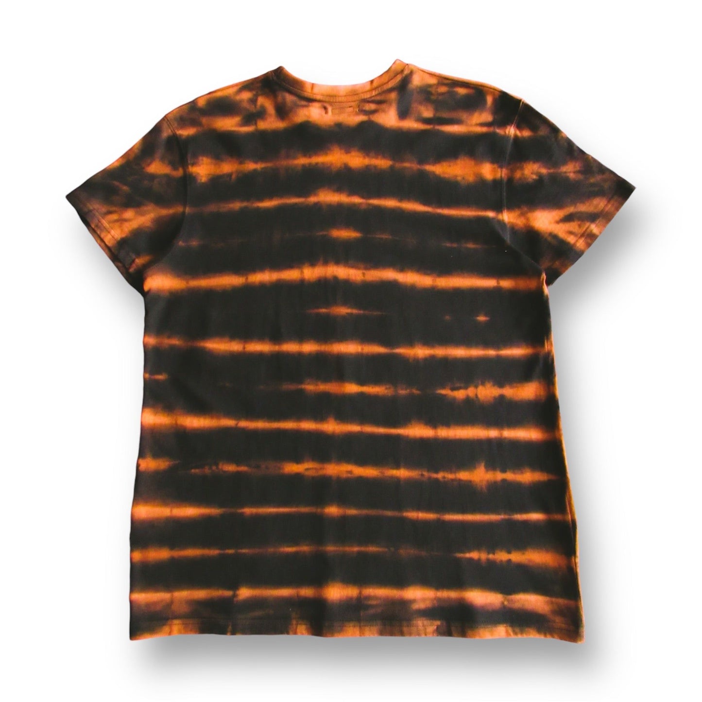 Embroidered Striped Bleach Tie Dye T Shirt (111)