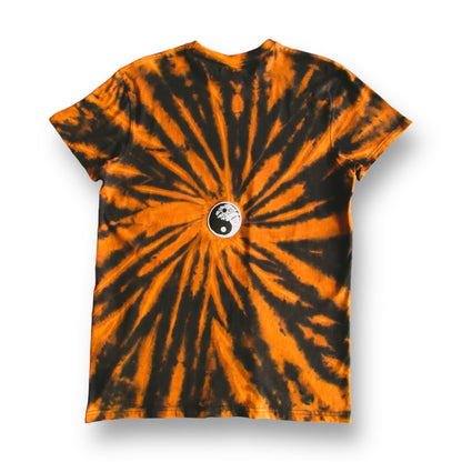 Embroidered Spiral Bleach Tie Dye T Shirt (Yin&Yang)