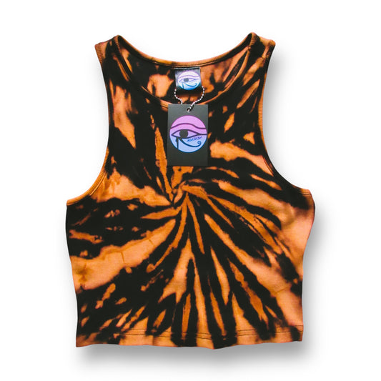 Spiral Bleach Tie Dye Crop Top