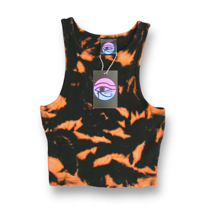 Crumple Bleach Tie Dye Crop Top