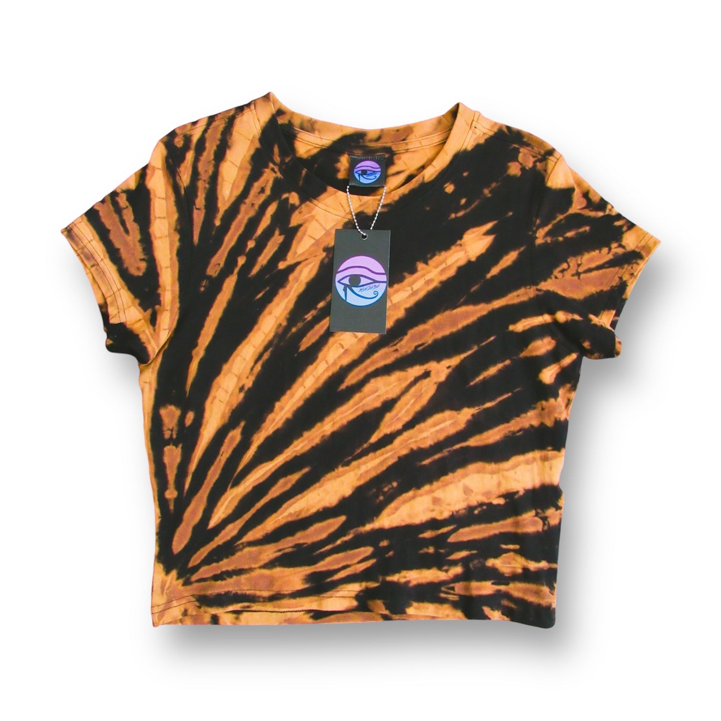 Sunburst Bleach Tie Dye Crop T Shirt