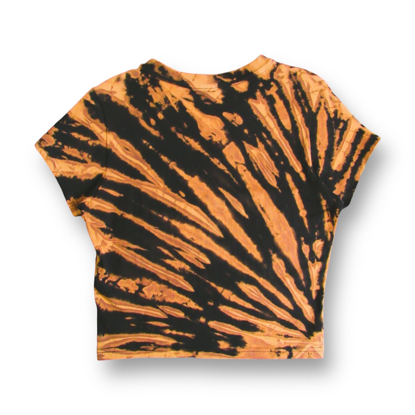 Sunburst Bleach Tie Dye Crop T Shirt