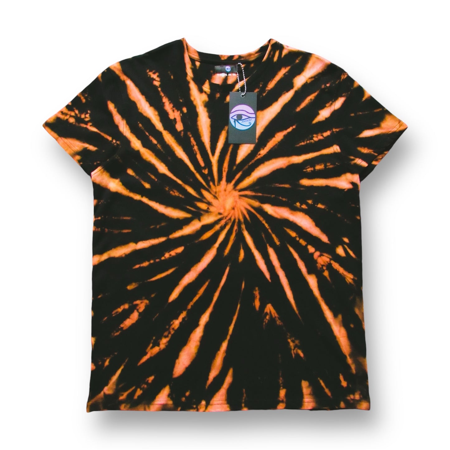 Gradient Spiral Bleach Tie Dye T Shirt